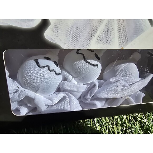 Lot Of 2 Sets All Hallow's Eve 10 White Ghost String Light Set Plug In NIB Rare - Picture 9 of 9